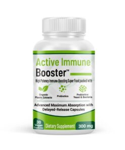 Active Immune Booster - Plant-Based Immunity Support with Turmeric, Artemisia, Echinacea and Probiotics