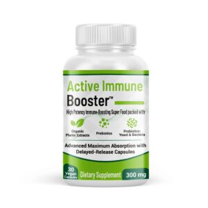 Active Immune Booster - Plant-Based Immunity Support with Turmeric, Artemisia, Echinacea and Probiotics