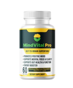 MindVital Pro Gut-To-Brain Superfood. Plant-Based to Promote Positive Mood, Supports Mental Focus & Clarity, Supports Gut Health & Function, Energy Booster