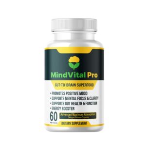 MindVital Pro Gut-To-Brain Superfood.  Plant-Based to Promote Positive Mood, Supports Mental Focus & Clarity, Supports Gut health & Function, Energy Booster