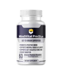 MindVital Pro Blue Gut-To-Brain Superfood.Plant-Based 'Body And Brain Energy Booster, Supports Mental Focus & Clarity, Supports Gut Health & Function, Promotes Positive Mood